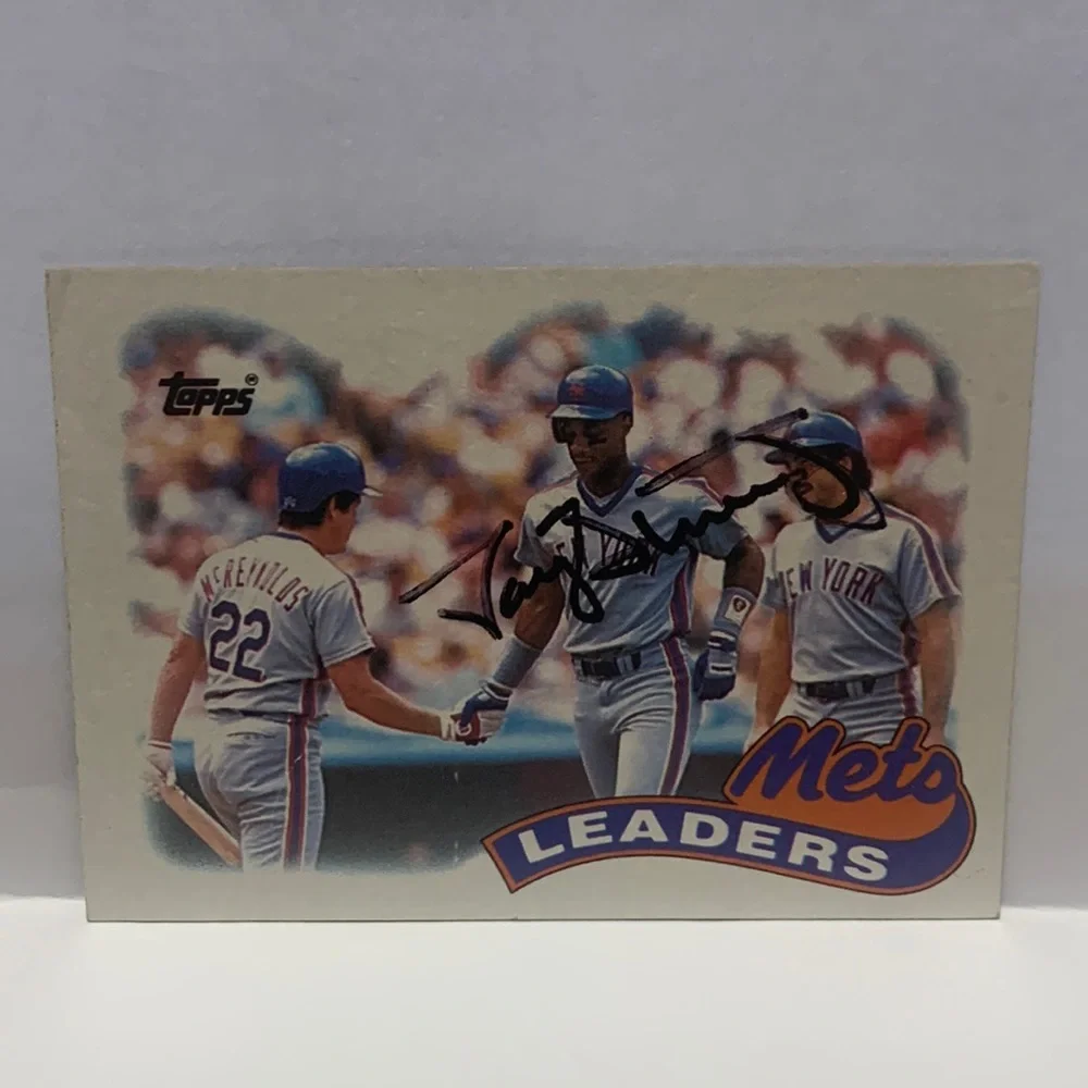 1989 Topps Darryl Strawberry Mets In Person Auto #28 (008)